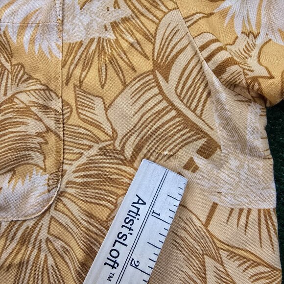 Bermuda Casual by Haband Hawaiian Shirt Mens Large Orange Button Up Tropical - Picture 4 of 8